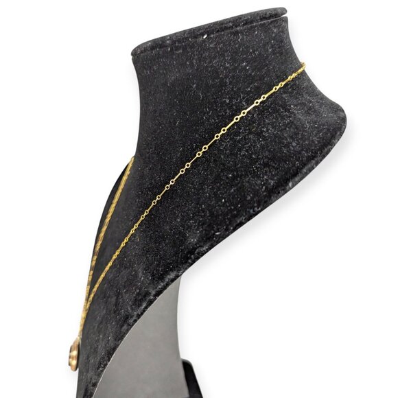 Antique Mourning Gold Locket Necklace 1/20 12KT Gold Filled Magnet Chain - Picture 8 of 15